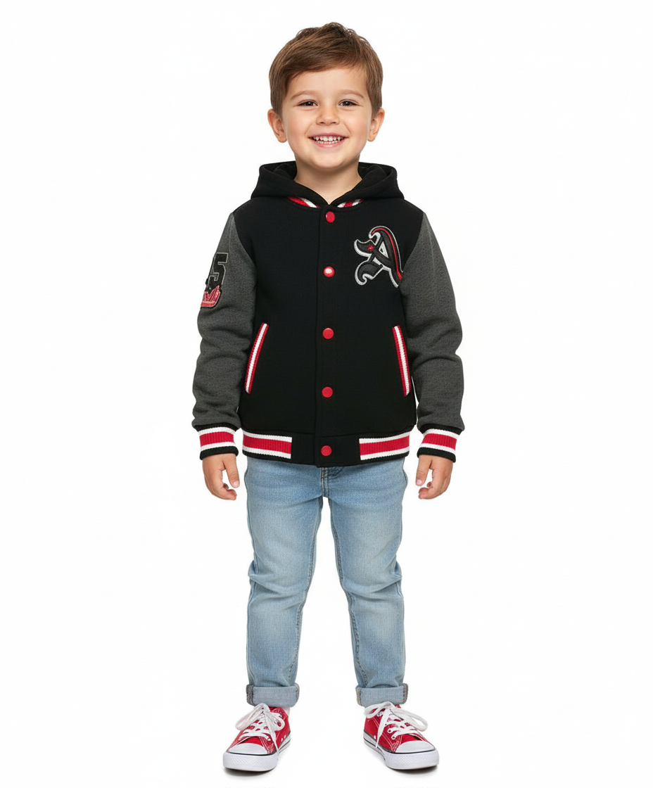 Boys Varsity Jacket with Hoodie